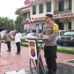 Wakapolres Bontang Pimpin Apel Siaga Jelang Debat Pilkada Damai 2024