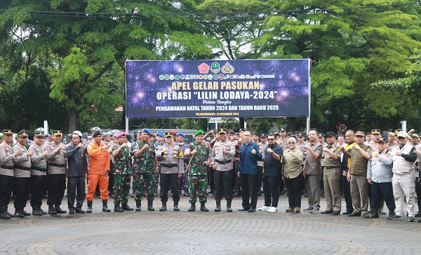 Apel Gelar Pasukan Ops Lilin Lodaya 2024 Polres Sukabumi Siap Amankan Nataru