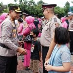 Apel upacara Kenaikan Pangkat di Satker Mapolrestro Bekasi 