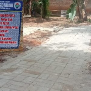 Gunakan Anggaran Dana Desa Tahun 2024, Pemdes Curug Badak Bangun Jalan Paving Blok