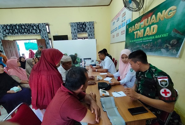 Hari Juang TNI AD 2024, Kodim 0107Aceh Selatan Gelar Pengobatan Massal