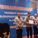 Polres Sarolangun Raih Pengharagaan dari Ombudsman RI Atas Kinerja Penyelenggaraan Pelayanan Publik