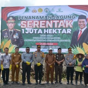 Dukung Program Nasional, Polres Labusel Gelar Penanaman Jagung Serentak 1 Juta Hektare