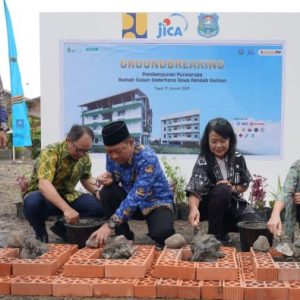 Wujudkan Hunian Hemat Energi, Wamen Diana Groundbreaking Pembangunan Purwarupa Rusunawa Rendah Karbon di Tegal