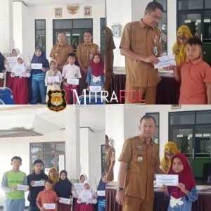 Memaknai HUT Korpri , Pemerintah Kecamatan Gunung Kencana Kabupaten Lebak Berikan Santunan kepada Anak Yatim.