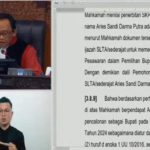 Putusan MK Batalkan Pemenang Pilkada Pesawaran, Pasangan Aries sandi-Supriyanto Gugur Jadi Bupati