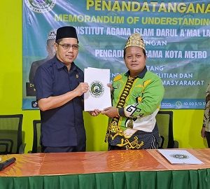 Tingkatkan Pendidikan, IAI Darul Amal Lampung Tandatangani MoU Bersama Pengadilan Agama Kota Metro