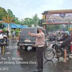 Wujudkan keamanan saat berkendara, Satlantas Polresta Deli Serdang lakukan pengaturan lalu lintas