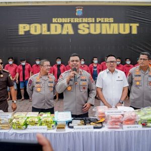 Perang Lawan Narkoba, Dalam 2 Bulan Polda Sumut Bongkar Ratusan Kasus, Sita Ratusan Kg Narkoba 