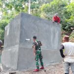 Pembuatan Bak Penampungan Air TMMD 123 Kodim 1510/Sula Hampir Selesai