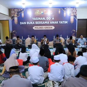 Safari Ramadhan, Polres Gresik Gelar Doa dan Buka Bersama Anak Yatim