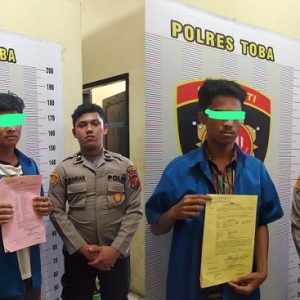 2 Tersangka Pelaku Curanmor ditangkap Tim Jatanras Satreskrim Polres Toba