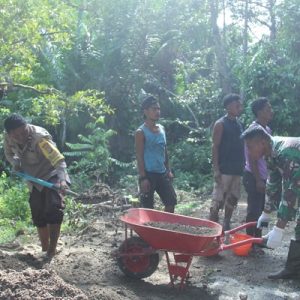 Sinergitas TNI-Polri Dalam TMMD Ke-123 Kodim 1510/Sula