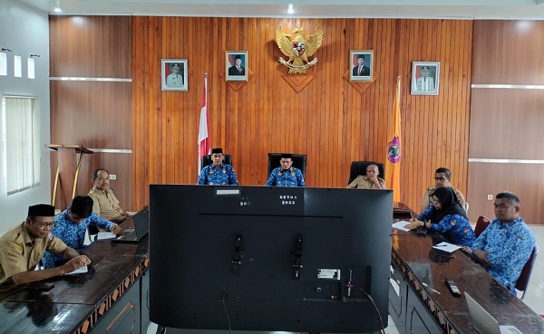 Dibuka Mendagri, Wabup Butur Ikuti Rakor Penyelenggaraan Pemerintahan Secara Daring