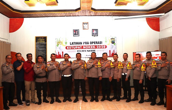 Polres Nabire Gelar Pelatihan Pra Operasi Ketupat Noken 2025