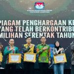 Gelar FGD Susun Laporan Evaluasi, DPD PWRI Terima Penghargaan KPU Lampung