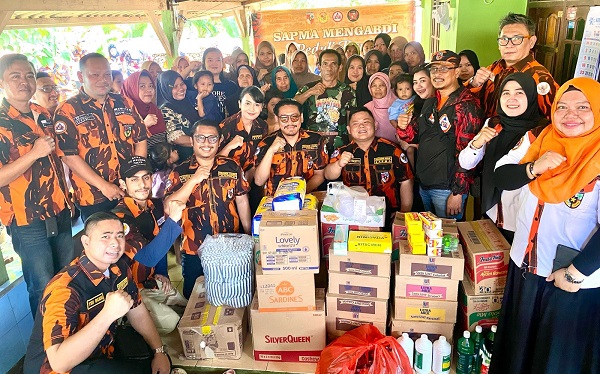 Sapma Pemuda Pancasila Salurkan Bantuan Sosial ke Korban Bencana Banjir di Bekasi