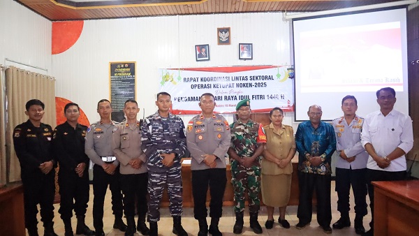 Rapat Koordinasi Lintas Sektoral Operasi Ketupat Noken 2025; Polres Nabire Siap Amankan Perayaan Idul Fitri 1446 H