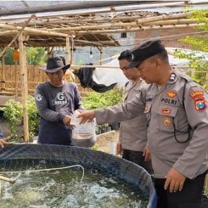 Bhabinkamtibmas Polsek Giri Polresta Banyuwangi Dorong Pemanfaatan Pekarangan untuk Ketahanan Pangan