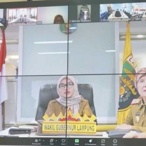 Zoom Meeting, Wagub Lampung Apresiasi Pengelolaan sampah di Kota Metro