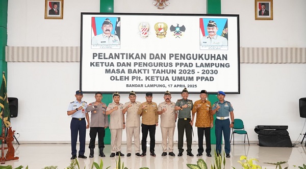 Kukuhkan Ketua PPAD, Gubernur Lampung ajak bersinergi Wujudkan Lampung Maju Menuju Indonesia Emas