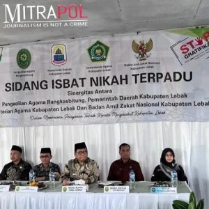 Puluhan Pasangan Suami Istri di Kecamatan Gunung Kencana Ikuti Isbat Nikah Terpadu
