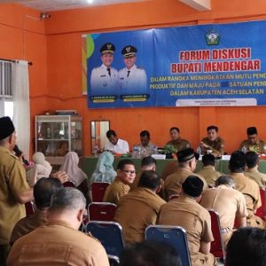 Forum Diskusi ‘Bupati Mendengar’ Dorong Peningkatan Mutu Pendidikan di Aceh Selatan