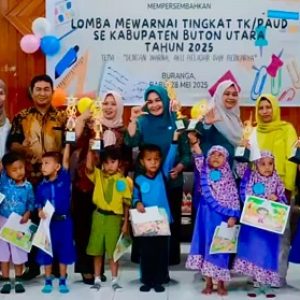 Buka Lomba Mewarnai, Bunda PAUD Butur Apresiasi Bakat Anak Usia Dini 