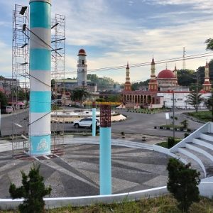 Tanpa Sentuh APBK, Bupati Mirwan Rehabilitasi Taman Kota Bundaran Air Mancur MI Berkat Dukungan BAS