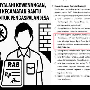 Diduga Menyalahi Kewenangan, Oknum Kasi Kecamatan Bantu Buat RAB untuk Pengaspalan Desa