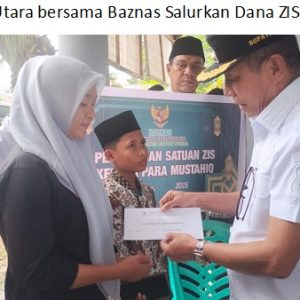 Pemda Buton Utara bersama Baznas Salurkan Dana ZIS