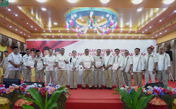 Dihadiri Pengurus DPC, Sayap Partai, dan Anggota DPRD Sergai-Tebing Tinggi, DPD Gerindra Sumut Gelar Rakernis 