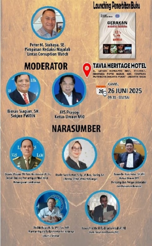 Sambut Hari Anti Narkoba Internasional, Lintas Corruption Watch Gelar Seminar Narkoba 