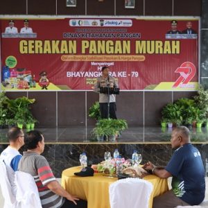 Peringati Hari Bhayangkara Ke-79, Polres Nabire dan Dinas Ketahanan Pangan Gelar Gerakan Pangan Murah