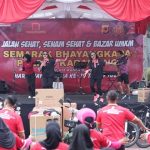  Semarak Hari Bhayangkara ke-79, Polres Karawang gelar olahraga bersama