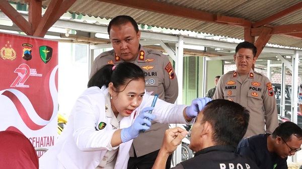 Sambut Hari Bhayangkara ke-79, Polres Blora Gelar Pemeriksaan Kesehatan Gratis