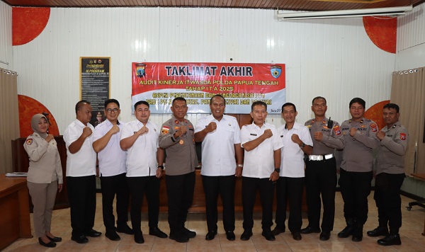 Taklimat Akhir Audit Kinerja Itwasda Polda Papua Tengah Tahap I TA 2025 di Polres Nabire
