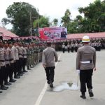 Kapolda Papua Tengah Tinjau Latihan Pemantapan Upacara Peringatan Hari Bhayangkara Ke-79 di Polres Nabire