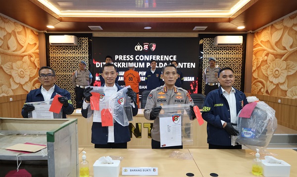 Polda Banten Amankan Tersangka Pelaku Intimidasi Kontraktor Proyek Pembangunan PT. CAA di Cilegon