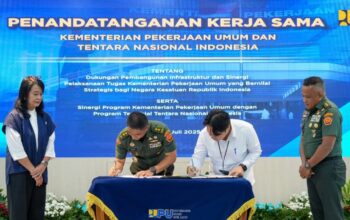 Penandatanganan MoU antara Kementerian PU dan TNI