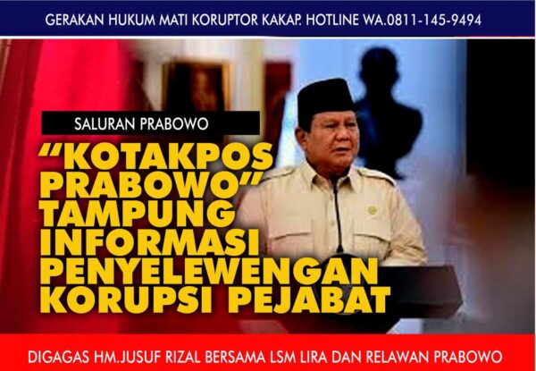 Peluncuran Kotak Pos Prabowo oleh LSM LIRA