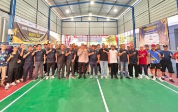 Atlet bertanding dalam Turnamen Tenis Meja Naruto Cup 2025 di Kota Serang