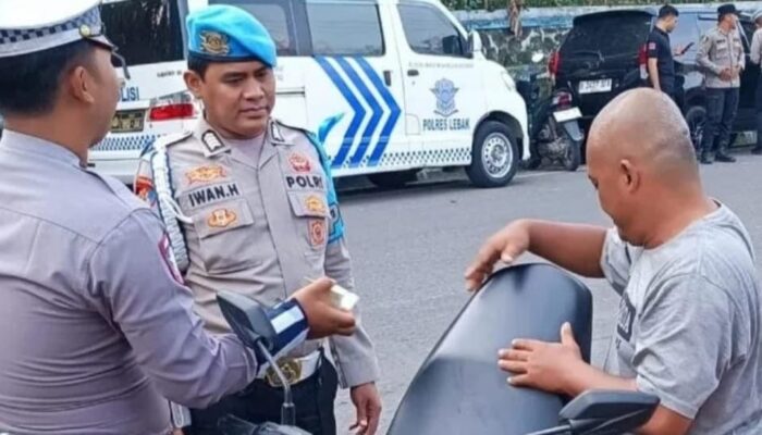 962 Pelanggar Ditindak dalam Operasi Patuh Maung di Lebak, Helm dan Surat Kendaraan Jadi Fokus Utama
