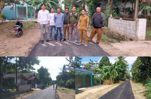 Jalan hotmix di Kampung Cipining, Desa Cidadap, Lebak