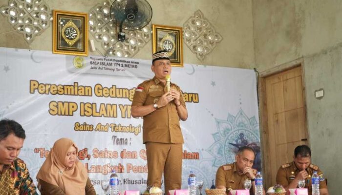 Wali Kota Metro Resmikan SMP Islam YPI 2, Dorong Pendidikan Qur’ani Berbasis Sains dan Teknologi