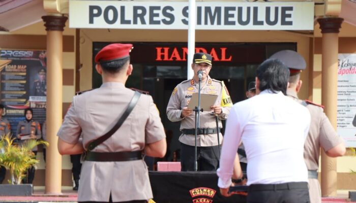 Kapolres Simeulue Pimpin Sertijab Kasat Reskrim dan Kasipropam, Ini Pesan Pentingnya