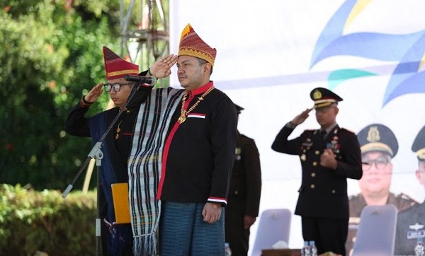 Bupati Franc-Tumanggor Pimpin Upacara HUT ke-22 Kabupaten Pakpak Bharat