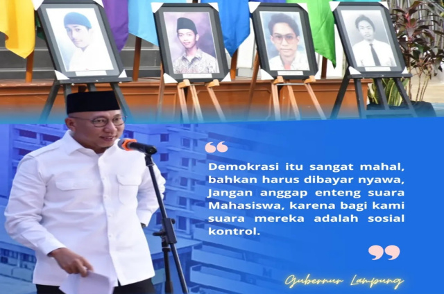 Gubernur Lampung Mirza Beri Sambutan Peringatan Tragedi 12 Mei Trisakti ke-27