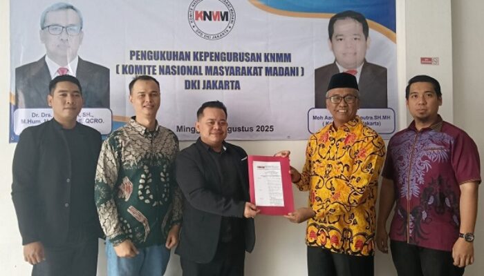 KNMM Kukuhkan Pengurus DPD DKI Jakarta, Dorong Peran Masyarakat Madani