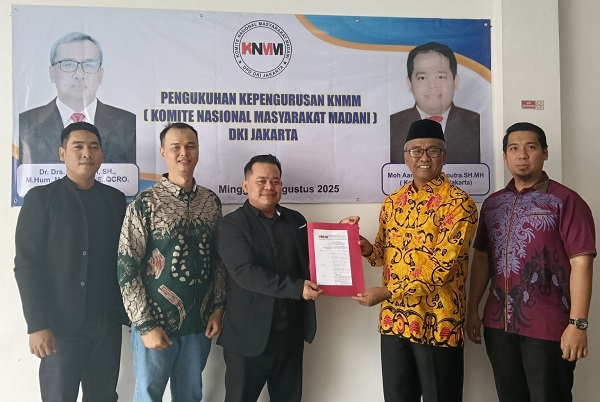 KNMM Kukuhkan Pengurus DPD DKI Jakarta, Dorong Peran Masyarakat Madani